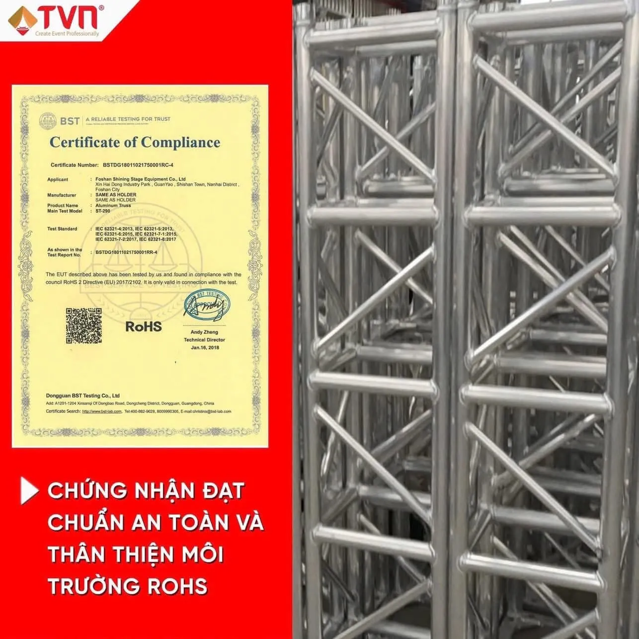 Đại lý miền Trung Truss nhập khẩu TVN